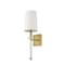 Z-Lite Sophia 1 Light Wall Sconce, Rubbed Brass & Beige 803-1S-RB - alternate 5